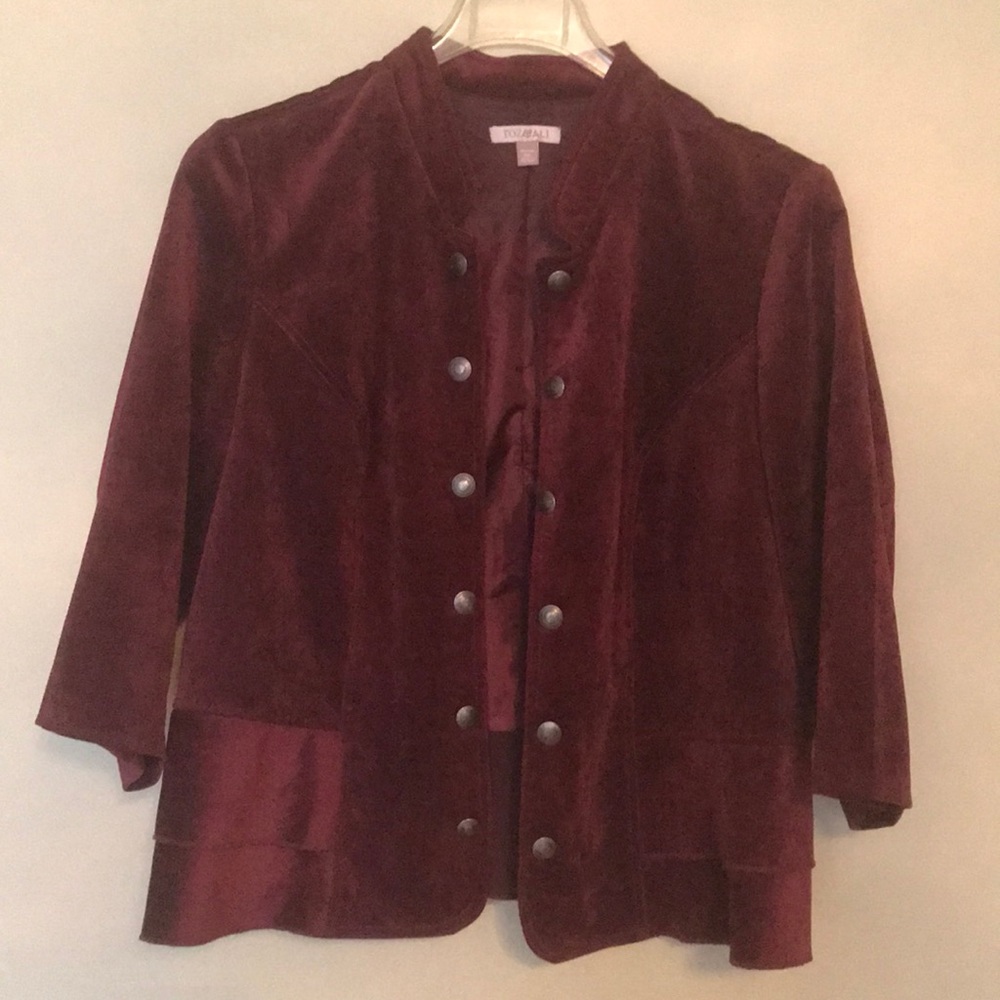 Roz & Ali 2X burgundy jacket